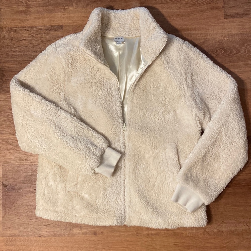 J.Crew fuzzy teddy jacket